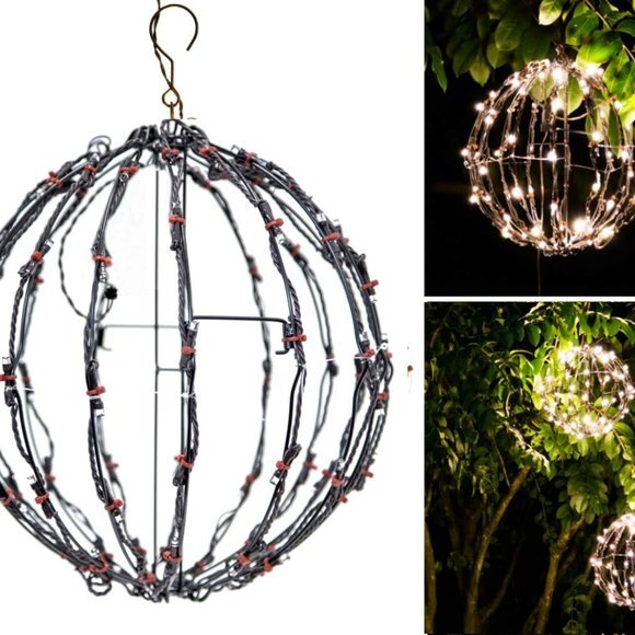 12” Outdoor/Indoor LED Christmas Light Ball with Automatic Timer. Durable, Water - Picture 9 of 9